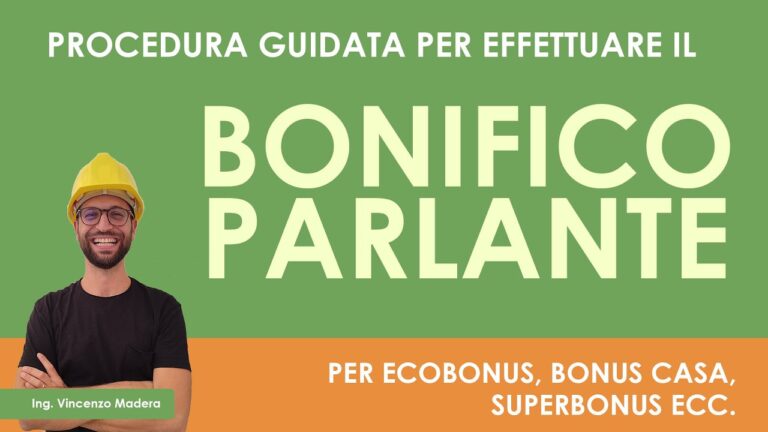 FAC SIMILE BONIFICO Parlante Superbonus 110: La Soluzione Smart per Deduzioni Fiscali!