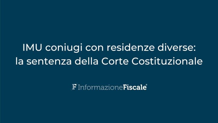 Imu coniugi: la sentenza decisiva della Corte Costituzionale