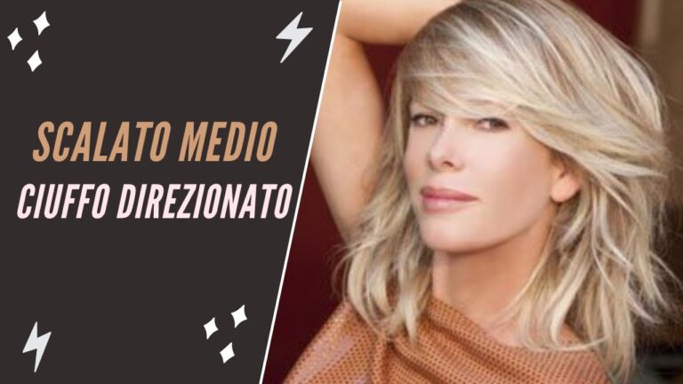 Look seducente: il taglio scalato medio con ciuffo che conquista